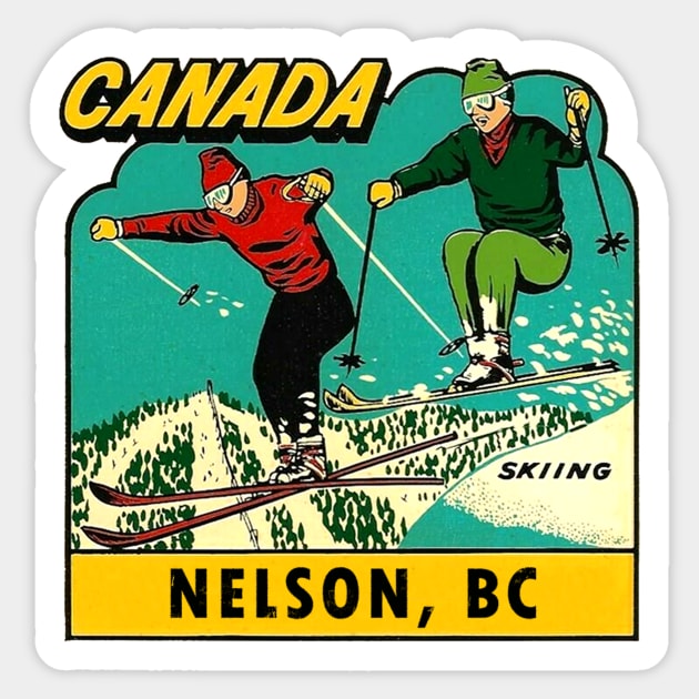 Nelson BC Ski Vintage Sticker by Hilda74